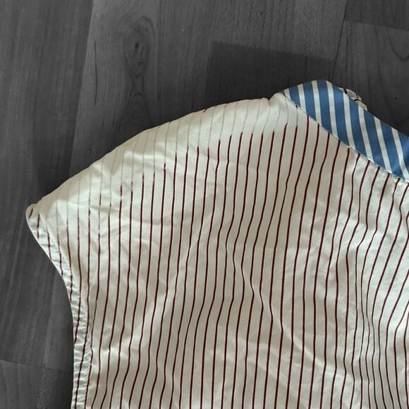 TEIJA Red & Blue Stripe Roundneck Top Size 10 - Picture 5 of 5